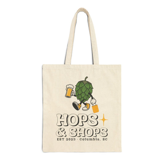 Hops & Shops Canvas Tote Bag
